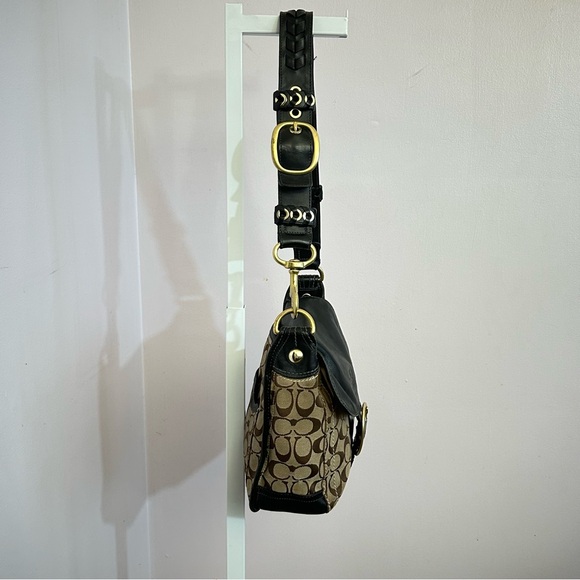 Coach Bleeker Signature Canvas and Leather Shoulder Bag 11434 - Picture 4 of 14